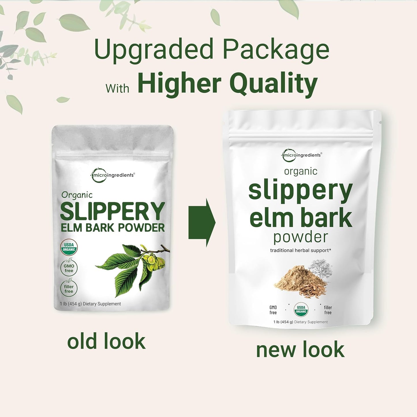 Organic Slippery Elm Bark Powder, 1lb - Sustainably US Grown, Soothes Throat & Coughing, No GMOs, Pet Friendly - 648 Servings - Espot.com.au