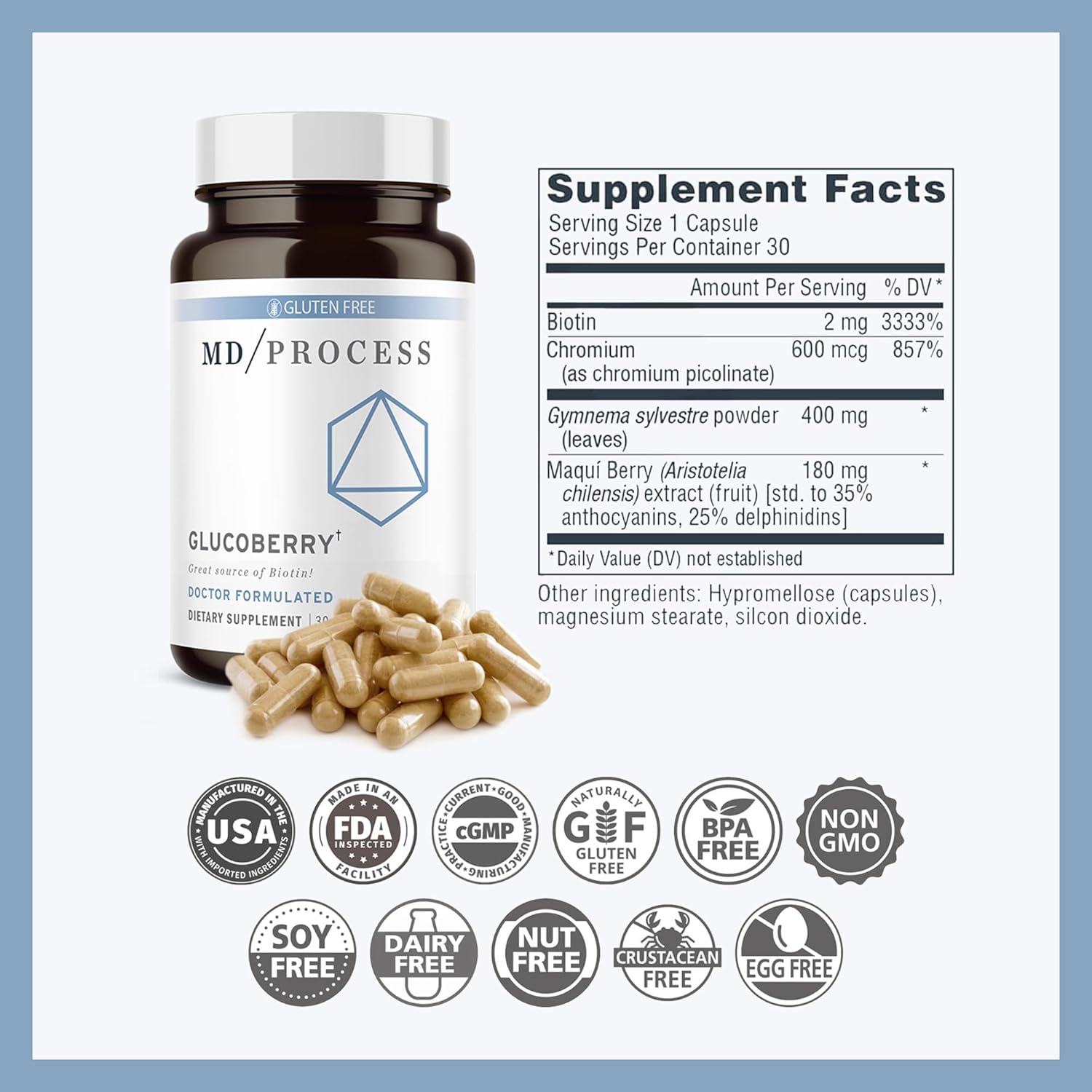 md-process-glucoberry-maqui-berry-extract-capsules-with-chromium-picolinate-biotin-gymnema-sylvestre---blood-health-support---doctor-formulated---30-capsules-6-pack-4