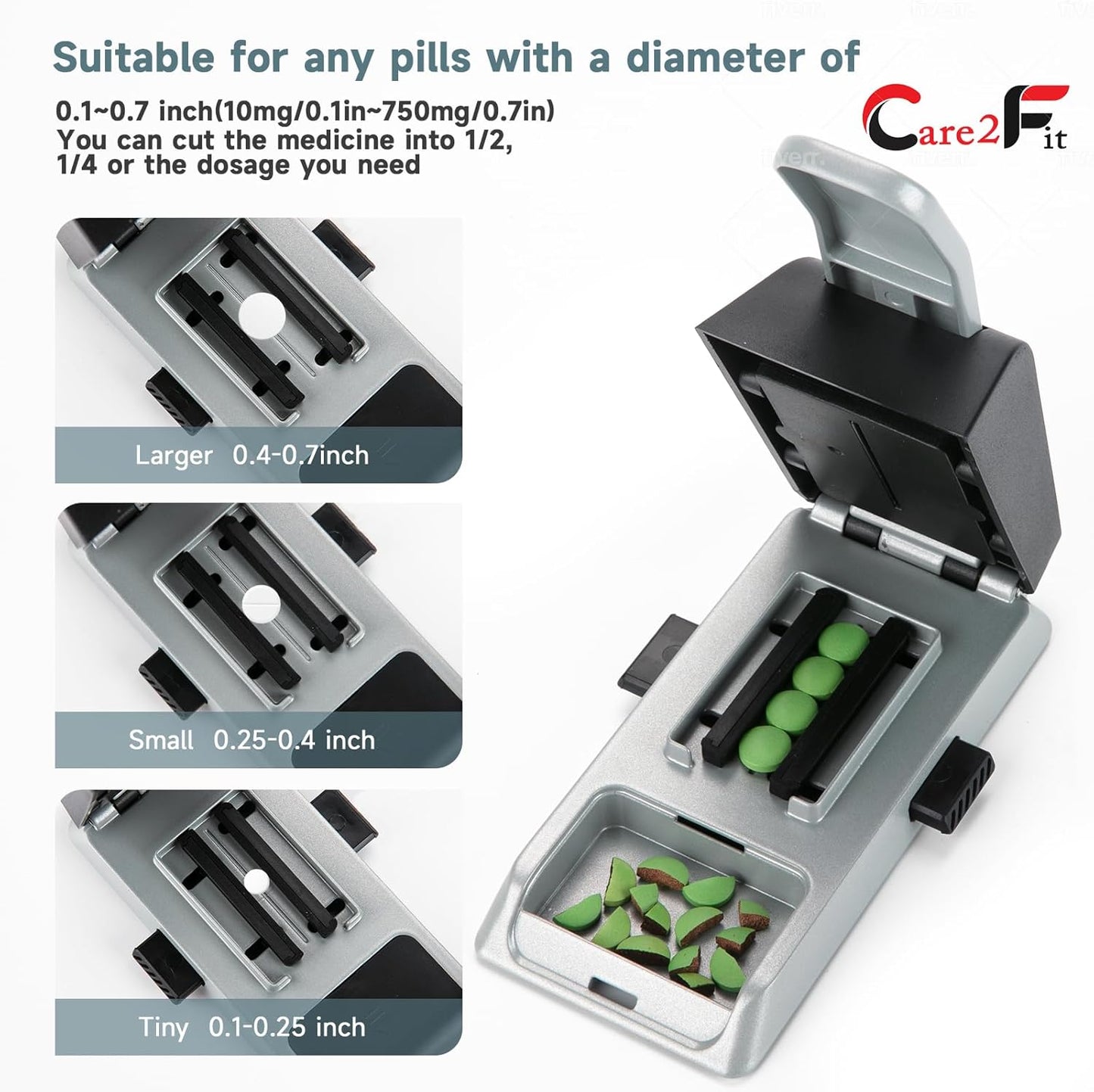 auto-centering-pill-cutter-device---aviation-aluminum-alloy-with-402-stainless-blade---anti-cut-design---ergonomic-control---designed-in-usa---silvery-4