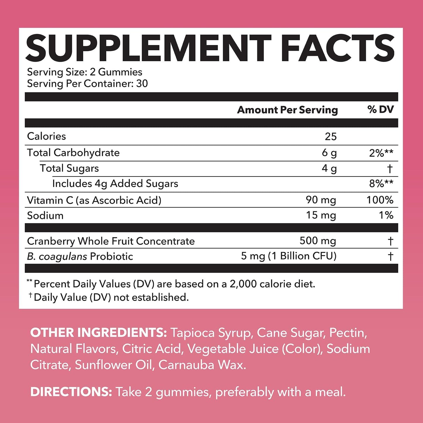 Women's Probiotic Cranberry Gummies - Supports Urinary Tract Health & pH Balance - 1 Billion CFU of Lactobacillus - Bladder & Vaginal Wellness - Cran-Raspberry Flavor - 60 Count - Espot.com.au