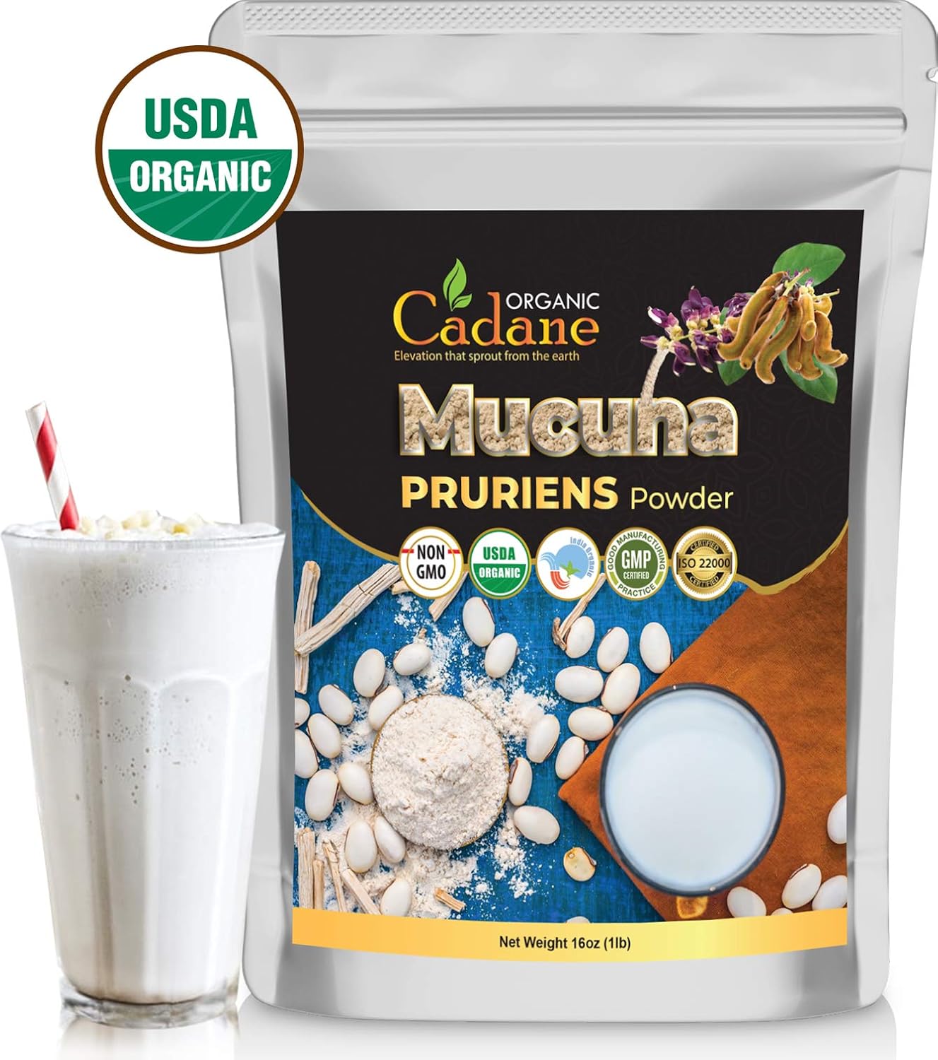 1-lb-organic-cadane-mucuna-pruriens-powder---brain-health-immune-support-energy-boost---vegan-usda-certified---pure-velvet-beans-extract-from-india-6