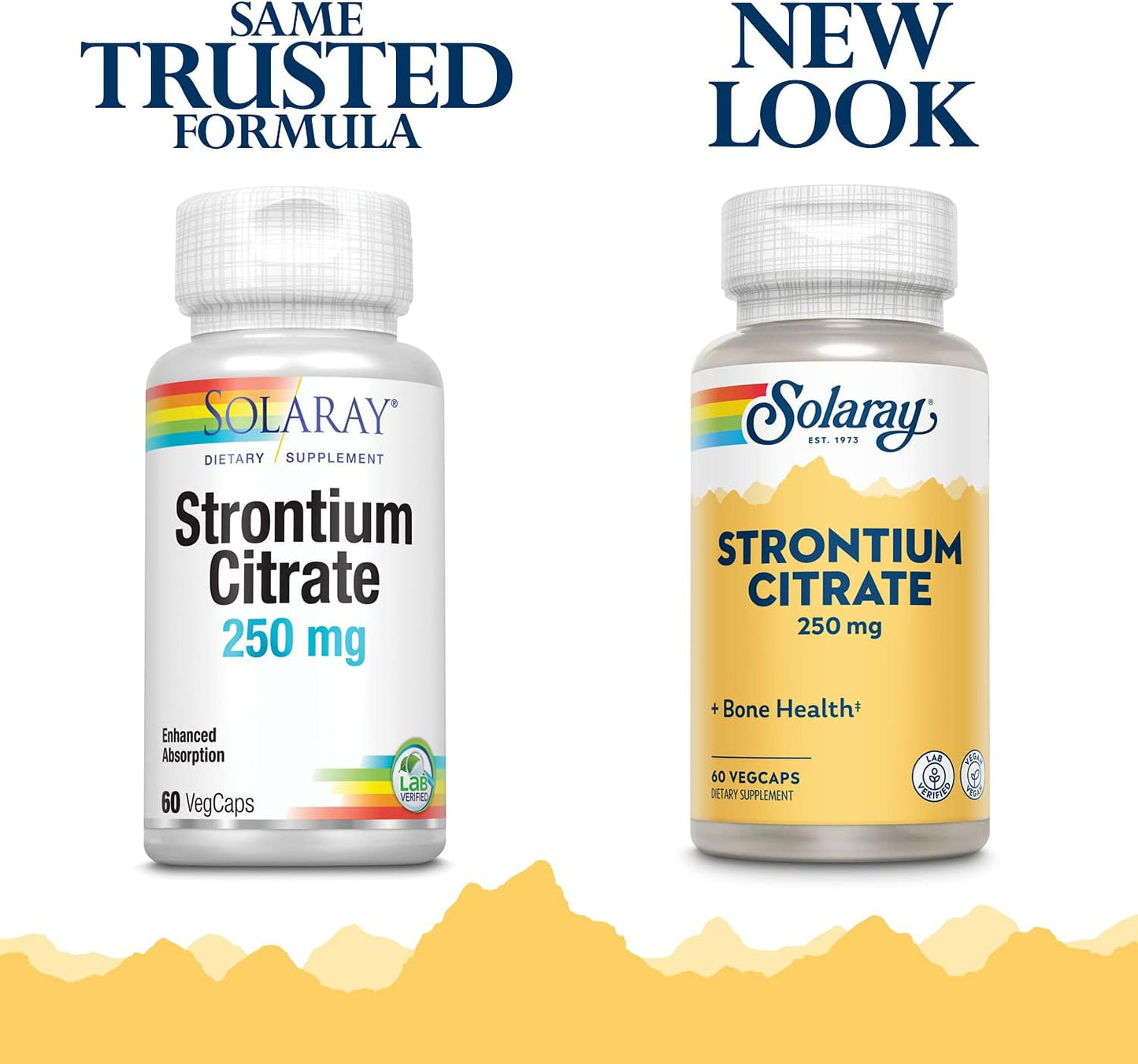 Solaray Strontium Citrate 250mg Capsules - Promotes Bone and Dental Health with Easy Digestion and Absorption - 60 Vegetarian Capsules - Espot.com.au