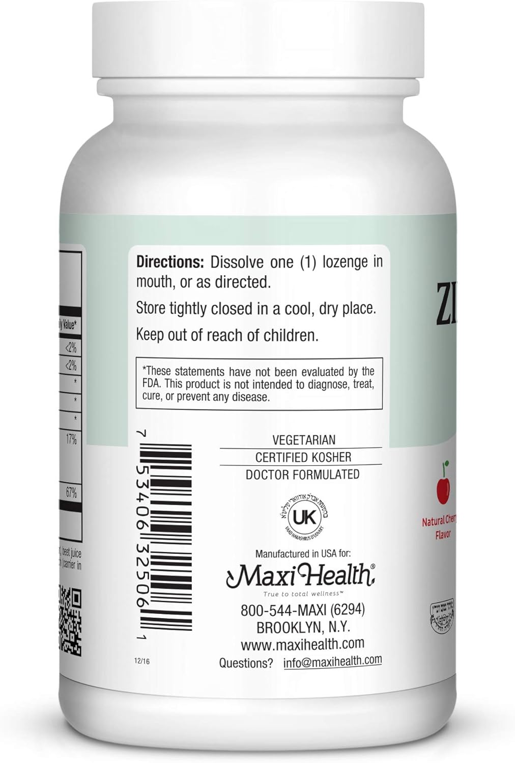 maxi-health-zinc-lozenges---10mg-zinc-citrate-with-vitamin-c---cherry-flavor---60-chewable-tablets---kosher-formula-7