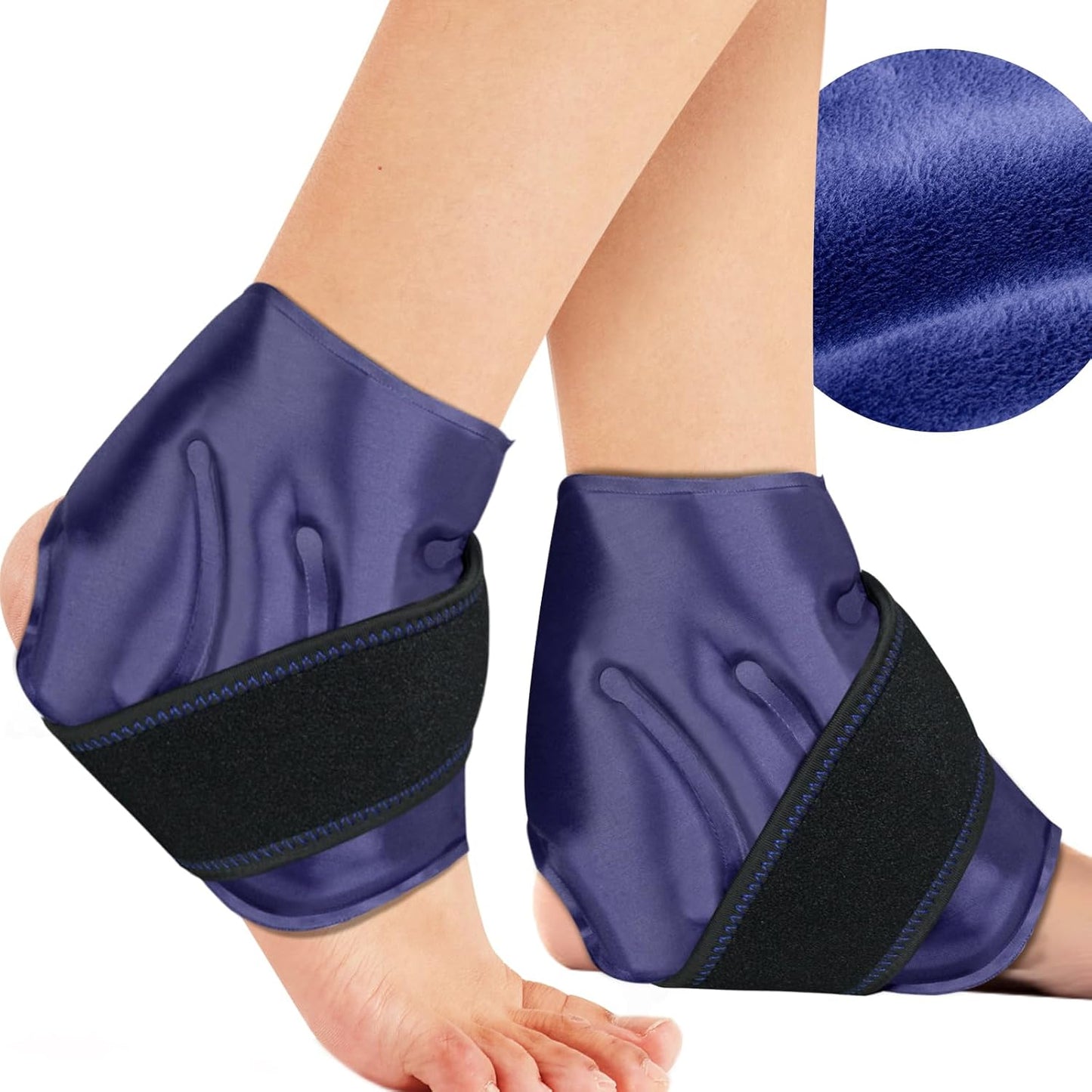AiricePac 2 Ankle Ice Pack Wrap - Reusable Cold Compress for Swelling, Injuries, Pain Relief - Sprains, Achilles, Tendonitis, Plantar Fasciitis - Blue - Espot.com.au