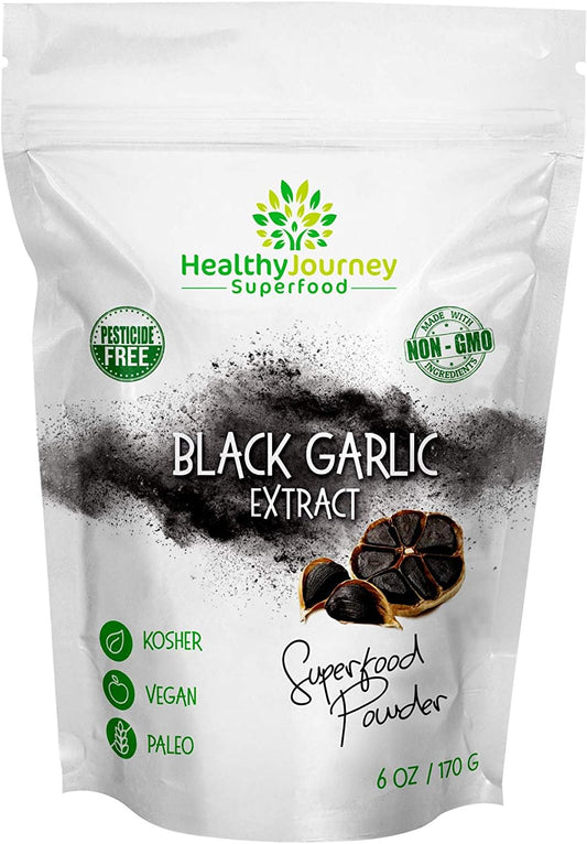 healthyjourney-superfood-black-garlic-extract-powder---pesticide-free-non-gmo-vegan-gluten-free---antioxidant-rich---6-oz-1