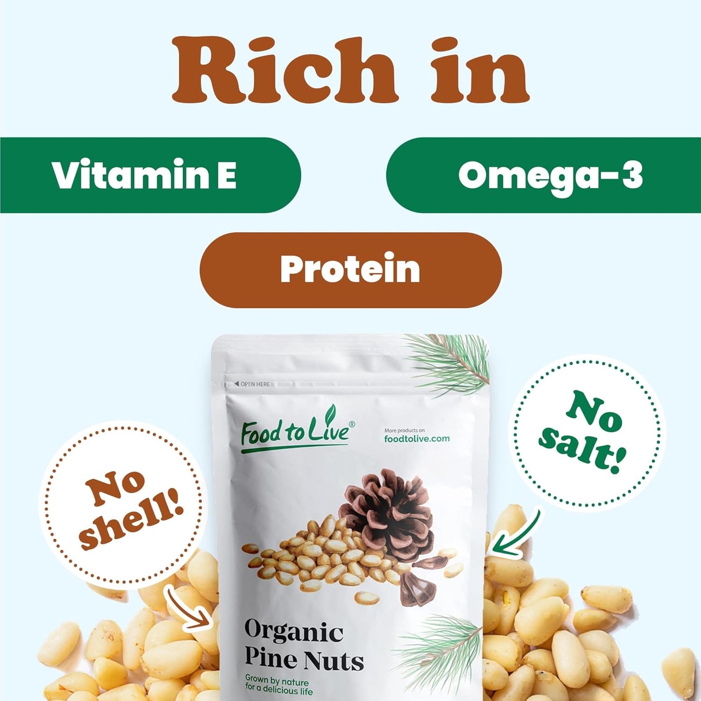 organic-pine-nuts-8oz---non-gmo-whole-raw-pignolias-vegan-kosher-snack---vitamin-e-protein---pesto-salads-desserts-5