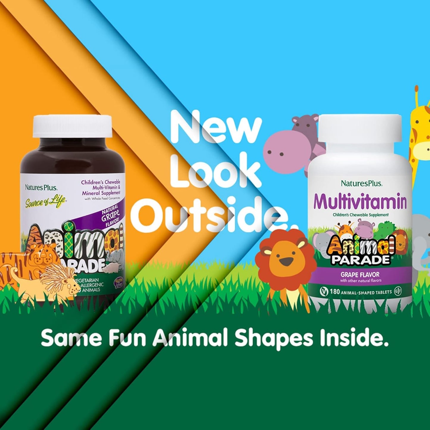 natures-plus-animal-parade-childrens-chewable-multivitamin---grape-flavor---360-animal-shaped-tablets---promotes-health-well-being---vegetarian-gluten-free---180-servings-per-pack-2