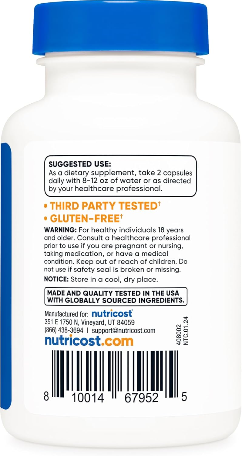 Nutricost Tongkat Ali Capsules with Tribulus Terrestris and BioPerine - 1,000mg, 60 Count, Vegetarian, Non-GMO, Gluten Free - Espot.com.au