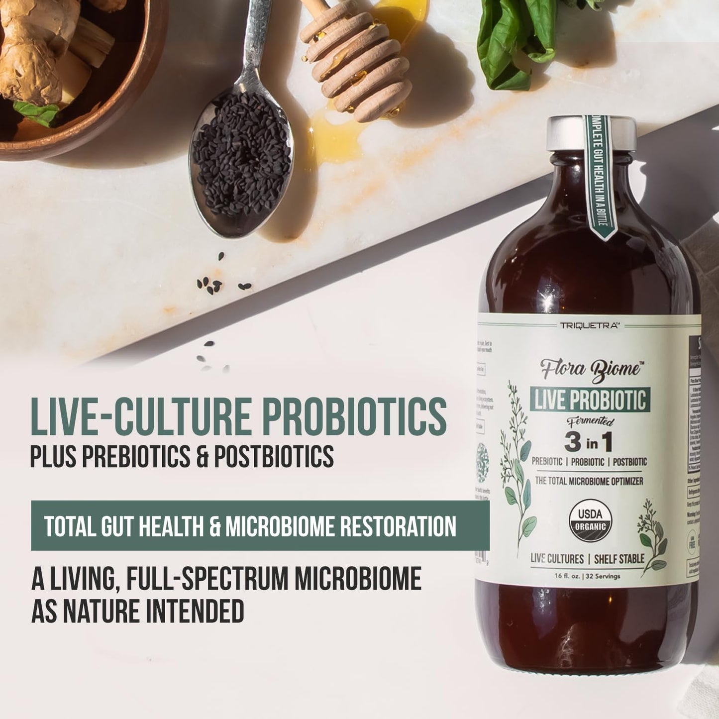 organic-probiotic-flora-biome-blend-with-live-culture-10-probiotic-strains---gut-health-microbiome-optimizer---16-oz-bottle-2