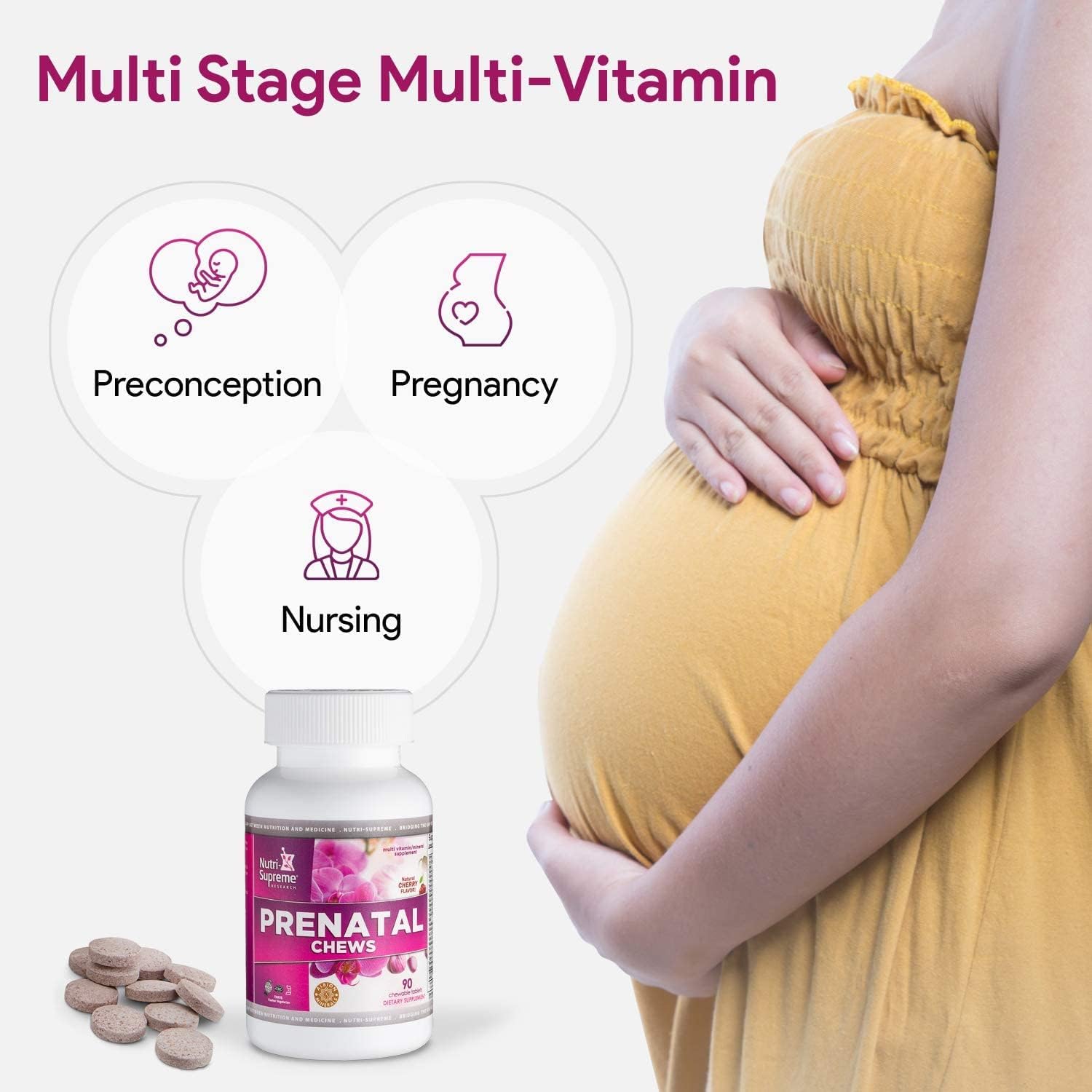 cherry-flavored-chewable-prenatal-vitamins-for-women---nutri-supreme-prenatal-vitamin-with-800-mcg-of-folate-and-iron---kosher---90-count-5