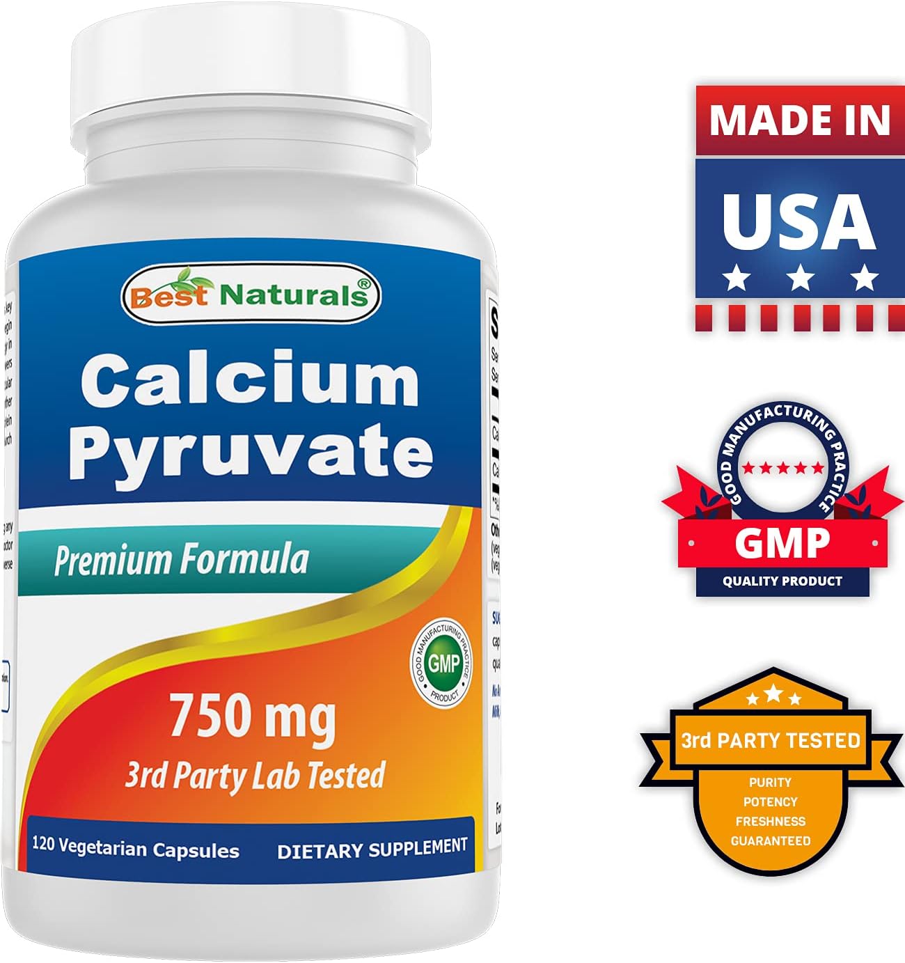 2 Pack Calcium Pyruvate 750mg 120 Capsules - Best Naturals Formula for Weight Management and Energy Support - Espot.com.au