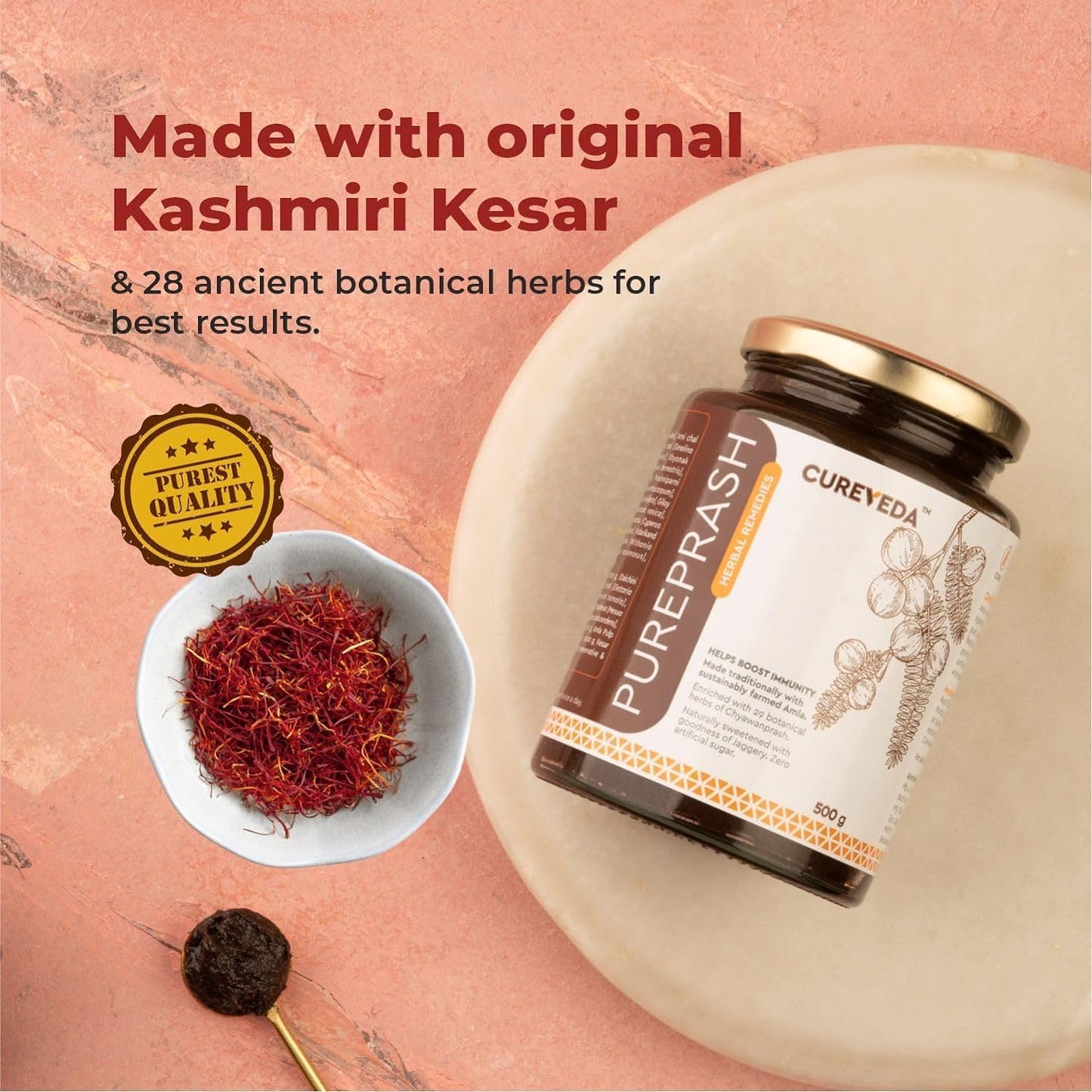 cureveda-pureprash-chyawanprash-1kg---herbal-immunity-booster-for-all-ages---jaggery-organic-saffron-kesar---no-added-sugar---500g-x-2-pack-5