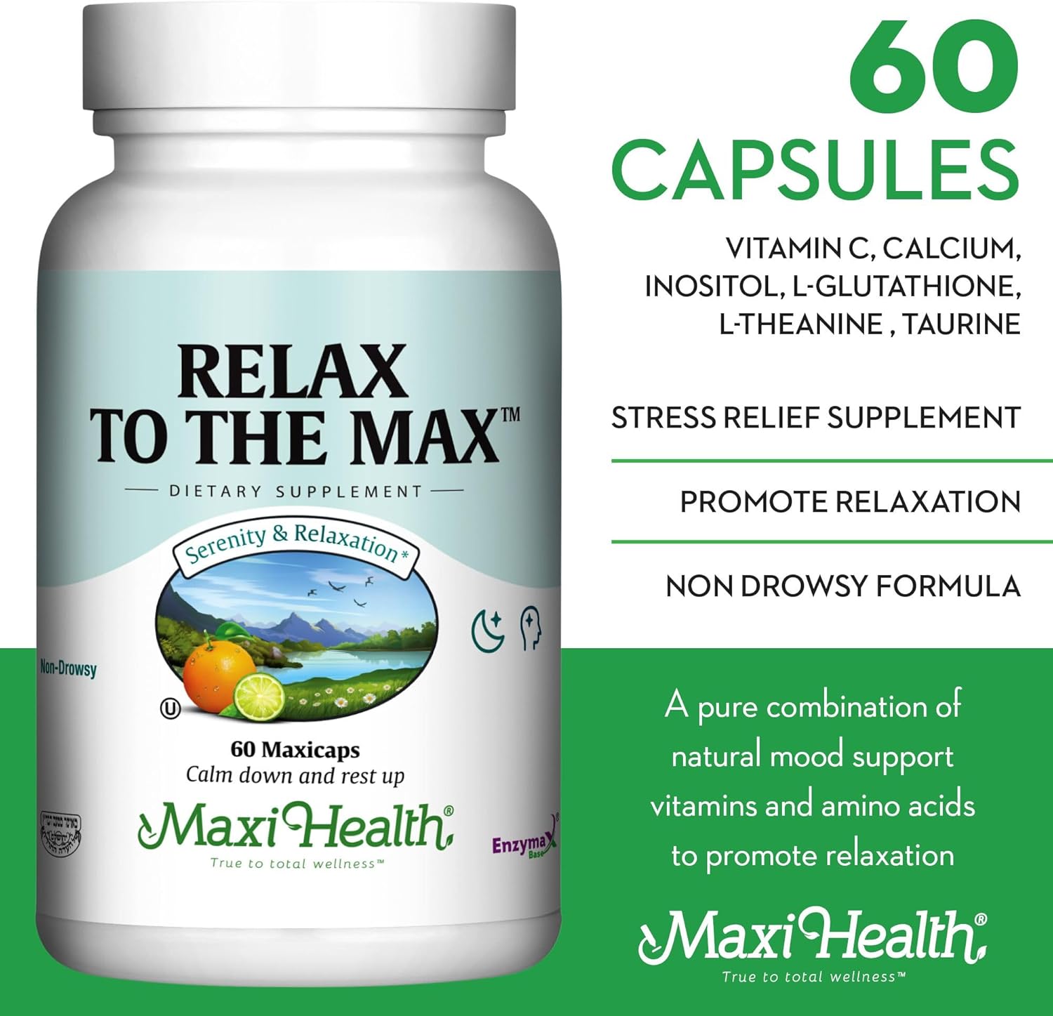 60-count-maxi-health-stress-relief-formula-capsules-with-vitamin-c-calcium-l-theanine-l-taurine-amino-acids---natural-calming-supplements-for-relaxation-3