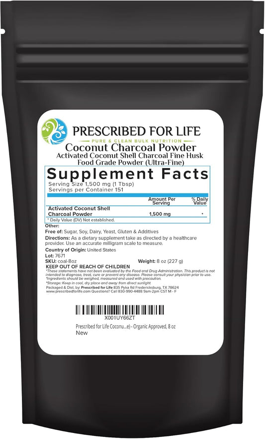 organic-coconut-charcoal-fine-husk-powder---food-grade-activated-shell-charcoal-8-oz---prescribed-for-life-1