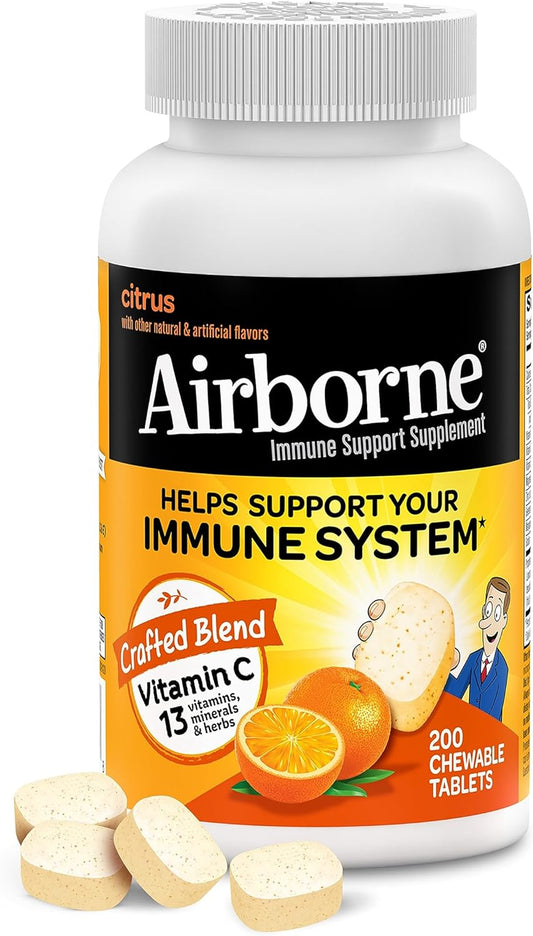 airborne-1000mg-chewable-tablets-with-zinc---immune-support-supplement-with-antioxidants-a-c-e---200-citrus-flavor-tablets-1