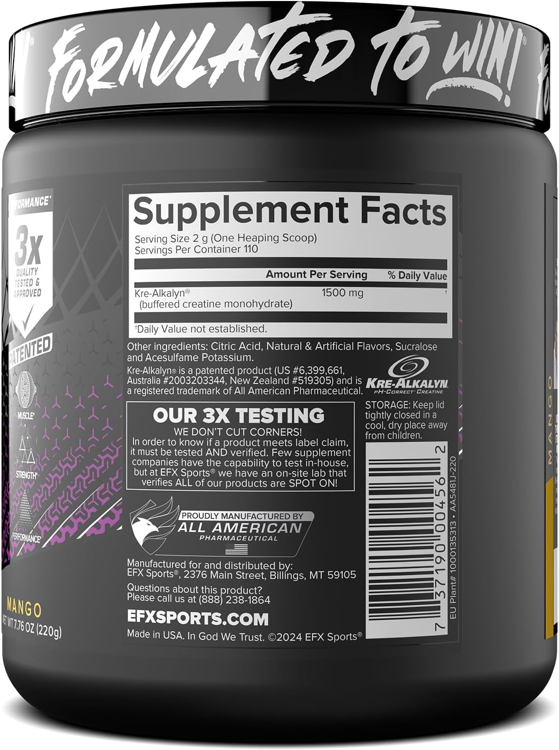 kre-alkalyn-efx-powder---ph-correct-creatine-monohydrate-supplement-for-strength-muscle-growth---110-servings---mango-flavor-8