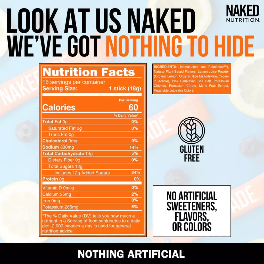 blueberry-lemonade-electrolyte-powder-for-performance---naked-nutrition-nakedade-sports-drink-powder---gmo-free-dairy-free-gluten-free---16-sticks-4