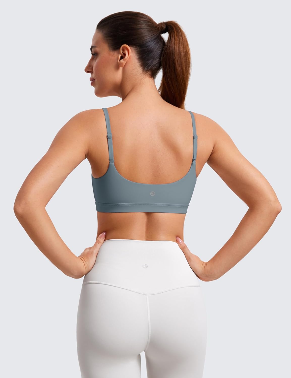 womens-adjustable-spaghetti-strap-sports-bra-with-wireless-padded-scoop-neck---ideal-for-yoga-workout---crz-yoga-butterluxe-crop-top-2