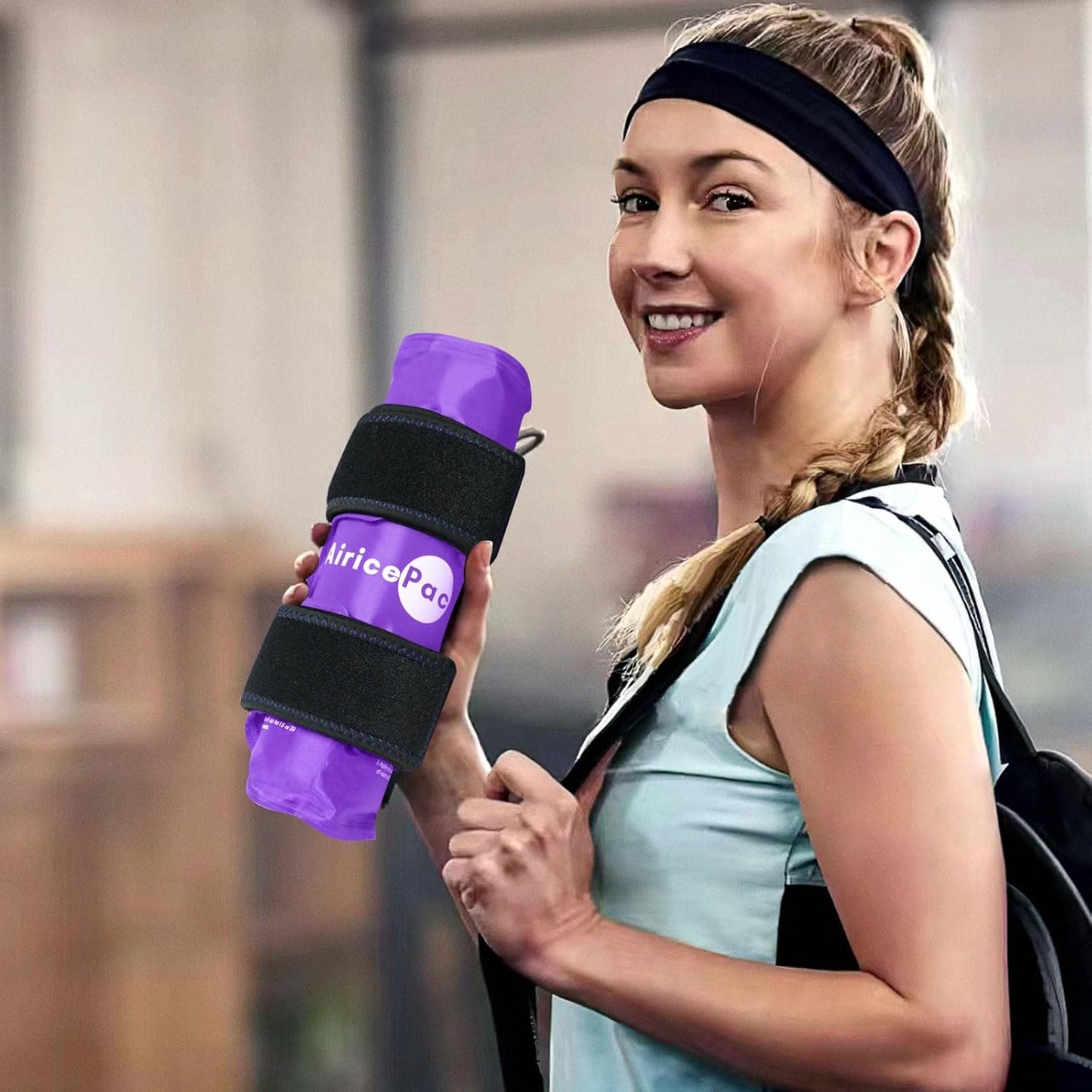 Purple Gel Ice Pack for Knee Pain Relief - Reusable Cold Compress for Injuries, Swelling, Surgery Recovery - Ideal for Arthritis, Meniscus Tear, ACL - AiricePac - Espot.com.au