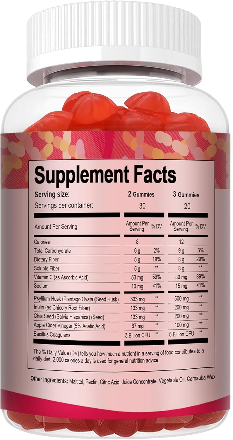 9-in-1-fiber-gummies-for-adults-teens---16g-fiber-probiotic-psyllium-supplement-with-bacillus-coagulans-inulin-acv---digestive-gut-immune-support---60-gummies-8