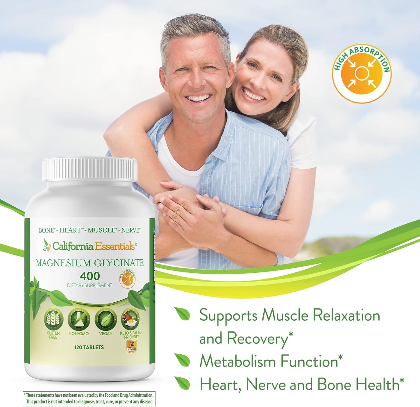 high-absorption-california-essentials-magnesium-glycinate-400---chelated-for-muscle-relief-bone-heart-support---vegan-non-gmo-gluten-free---120-tablets-60-servings-6
