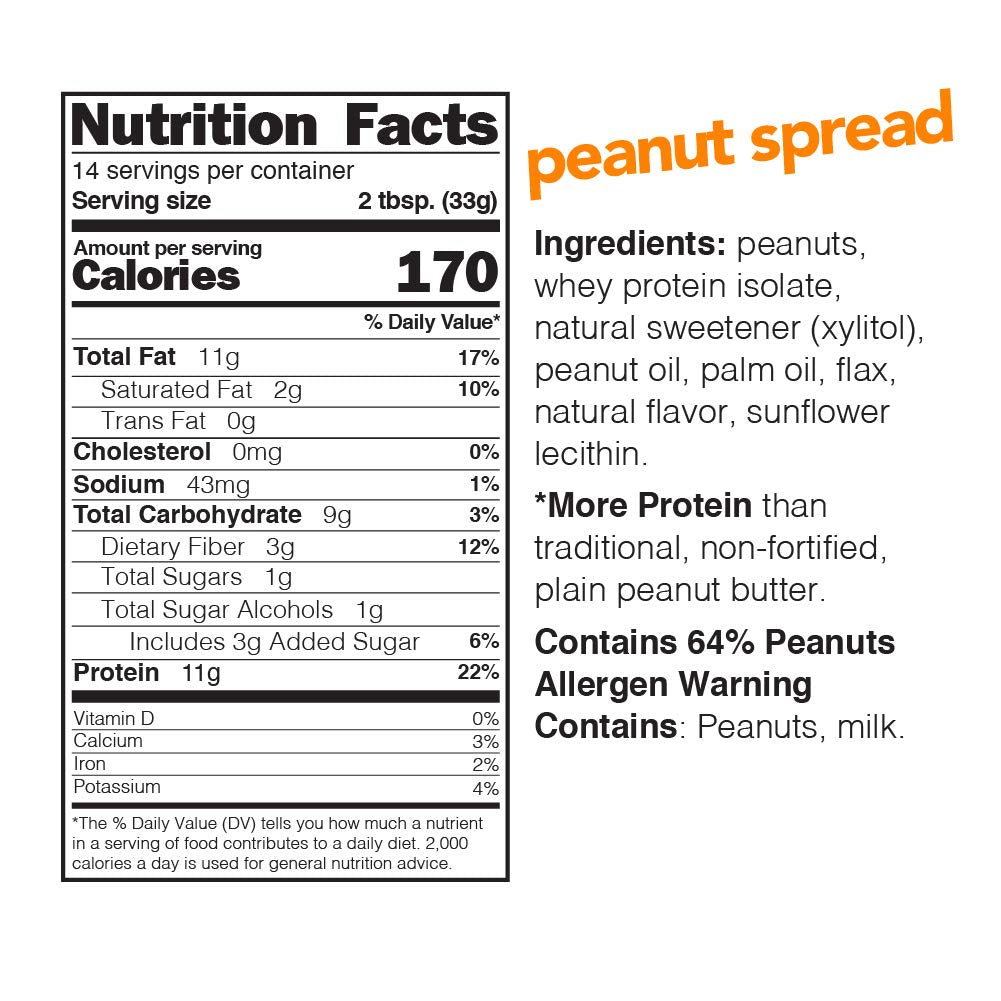 all-natural-high-protein-peanut-butter-spread-with-omega-3s-and-antioxidants---gluten-free-low-carb-low-sugar-non-gmo---16-oz-jar-2