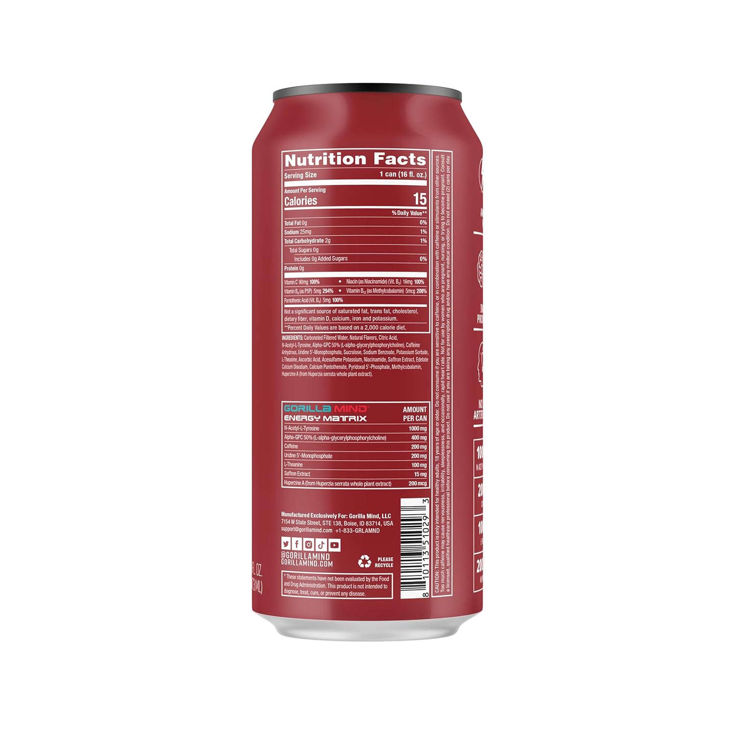gorilla-mind-energy-drink-12-pack-tigers-blood-flavor-boost-energy-and-focus-with-n-acetyl-l-tyrosine-alpha-gpc-caffeine-uridine-saffron-no-sugar-or-artificial-colors-16oz-cans-2