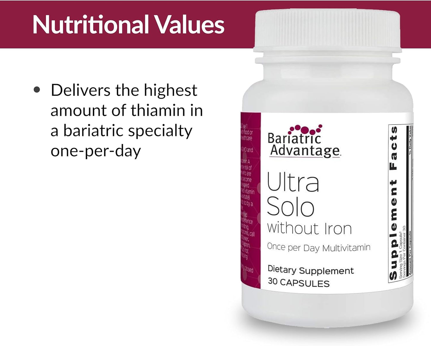 bariatric-advantage-ultra-solo-multivitamin-capsules-without-iron---one-a-day-formula-for-bariatric-patients---includes-thiamin-vitamin-a-and-more---gluten-free---30-count-5