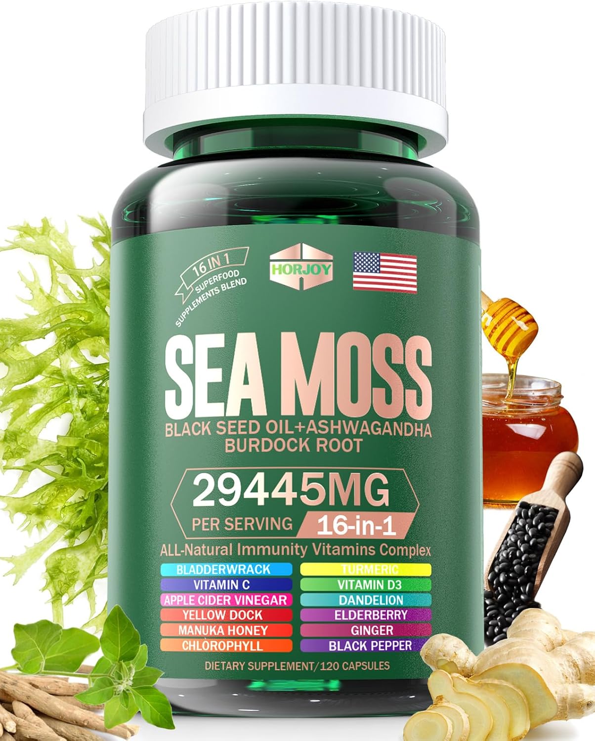 sea-moss-black-seed-oil-ashwagandha-turmeric-bladderwrack-burdock-vitamin-c-d3-elderberry-manuka-yellow-dock-iodine-chlorophyll-acv---60-day-supply---12000mg-6000mg-3000mg-1000mg-2000mg-3000mg---immune-support-1