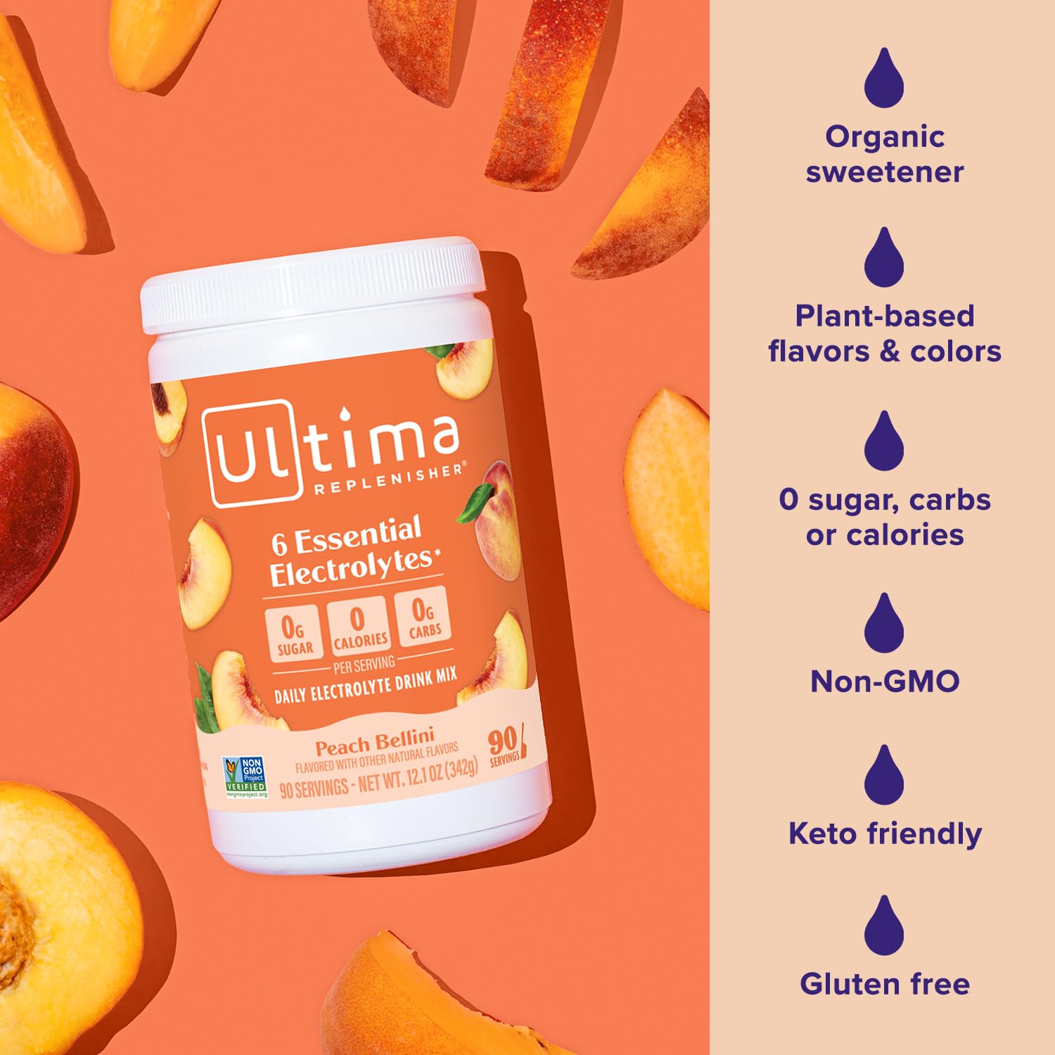 ultima-replenisher-peach-bellini-electrolyte-powder-drink-mix---90-servings-6-key-electrolytes-trace-minerals---keto-non-gmo-sugar-free-hydration-5