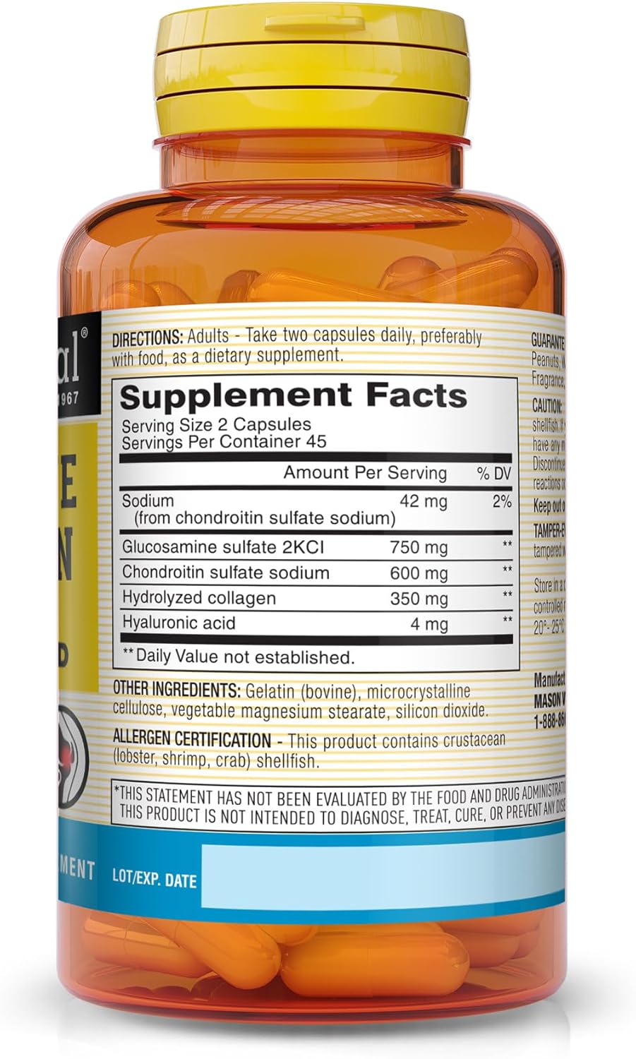 glucosamine-chondroitin-dietary-supplement-for-joint-bone-cartilage-health---90-count-white-capsules---supports-flexibility-pain-relief-2