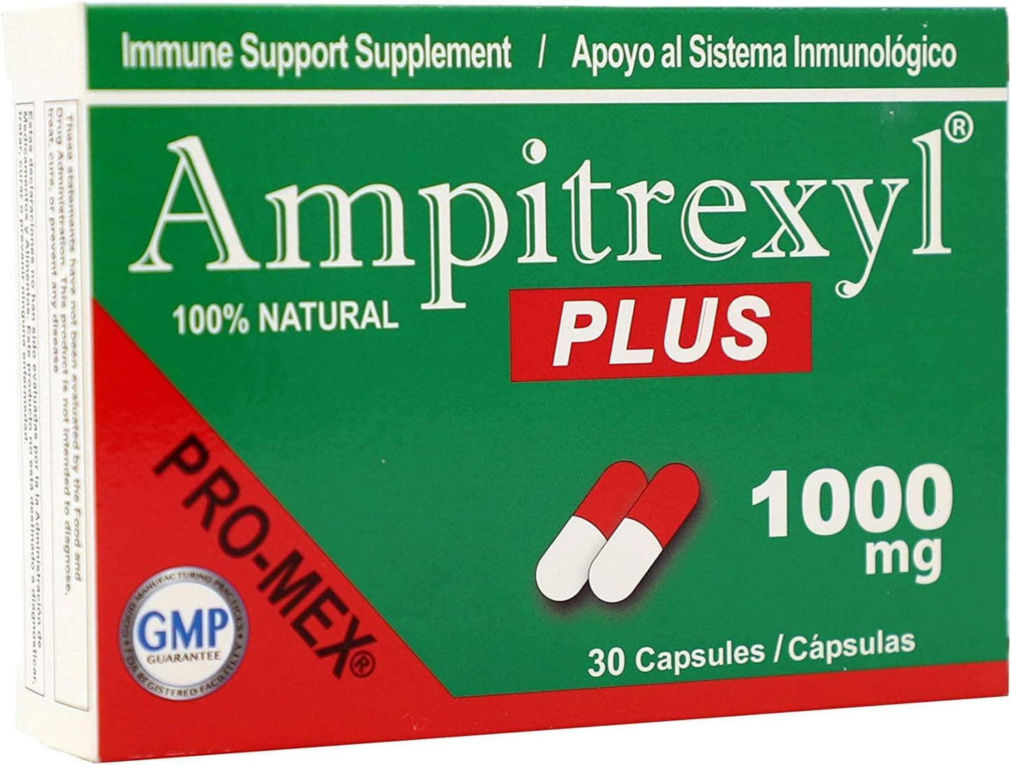 100% Natural Ampitrexyl Plus Antioxidant Capsules - 30 Count, 1000mg - Immune Support and Overall Wellness - Herbal Supplement in a Box - Espot.com.au