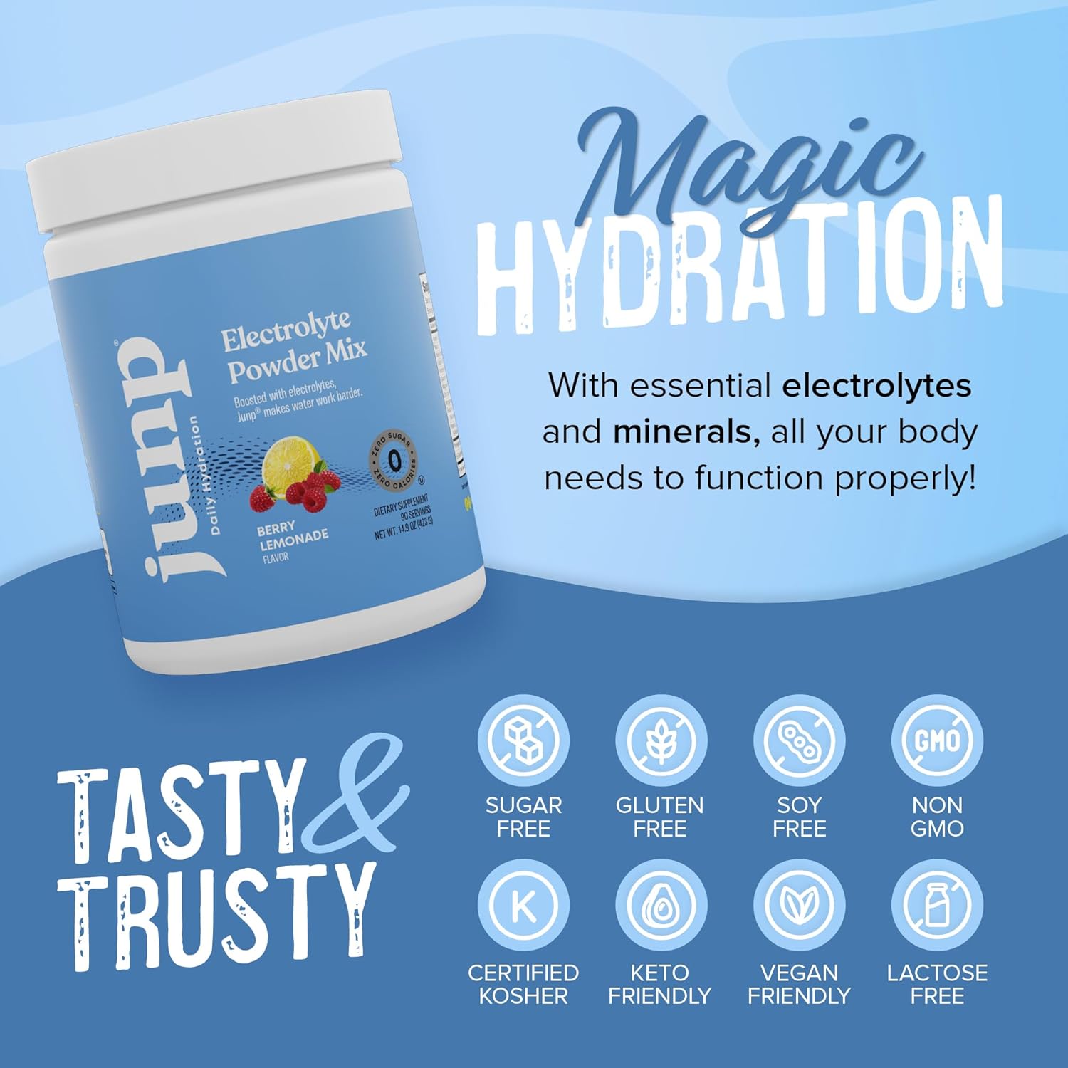 Berry Lemonade Keto Electrolyte Drink Mix - Zero Calorie Sugar Free Hydration Powder with Potassium & Salt - No Sugar No Carbs Electrolytes Powder, 90 Servings - Espot.com.au