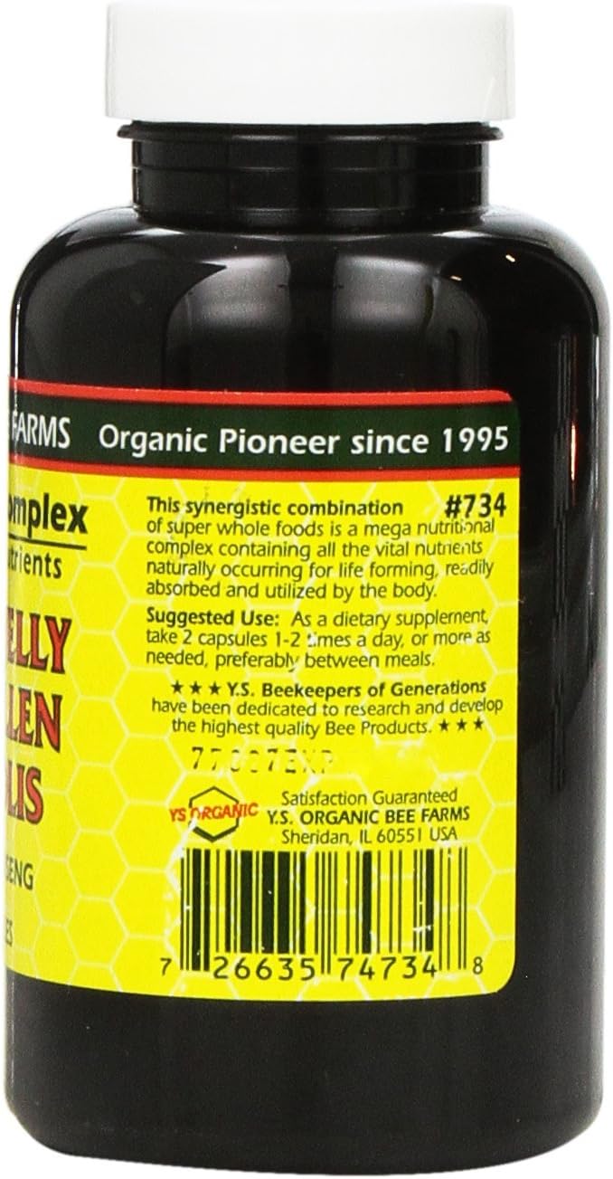4-pack-ys-eco-bee-farms-royal-jelly-bee-pollen-propolis-with-korean-ginseng---90-capsules-2