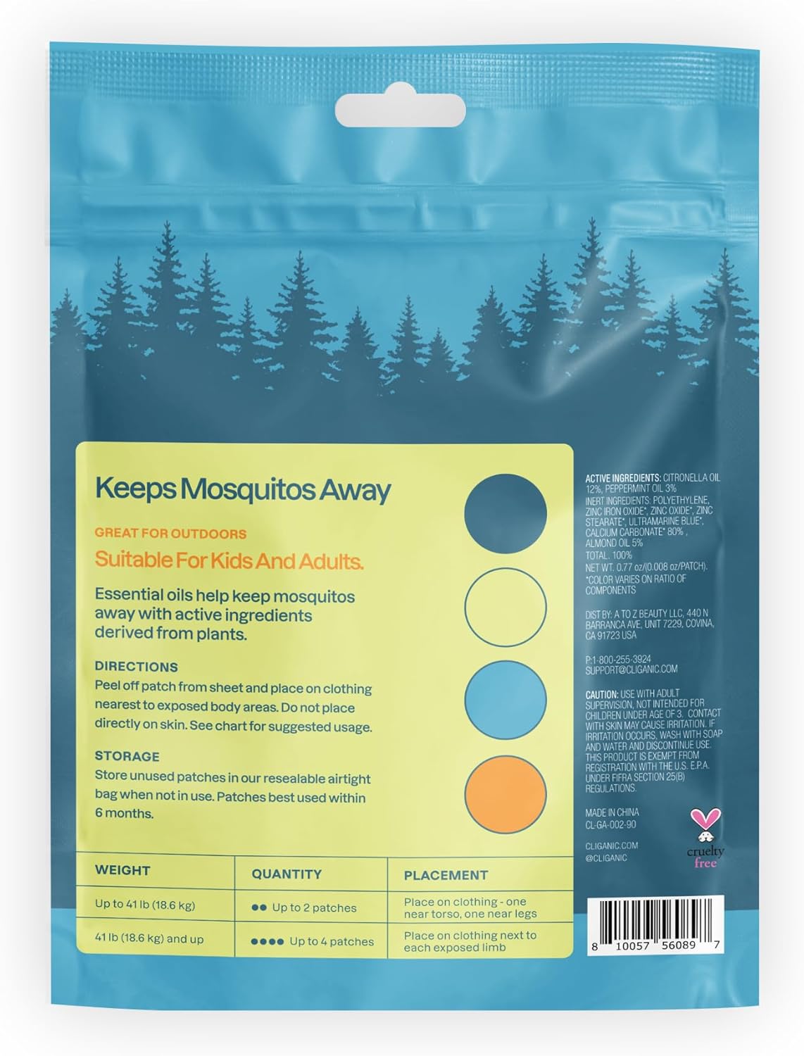 90-pack-cliganic-mosquito-repellent-stickers---deet-free-patches-for-kids-adults-with-citronella-essential-oil-4