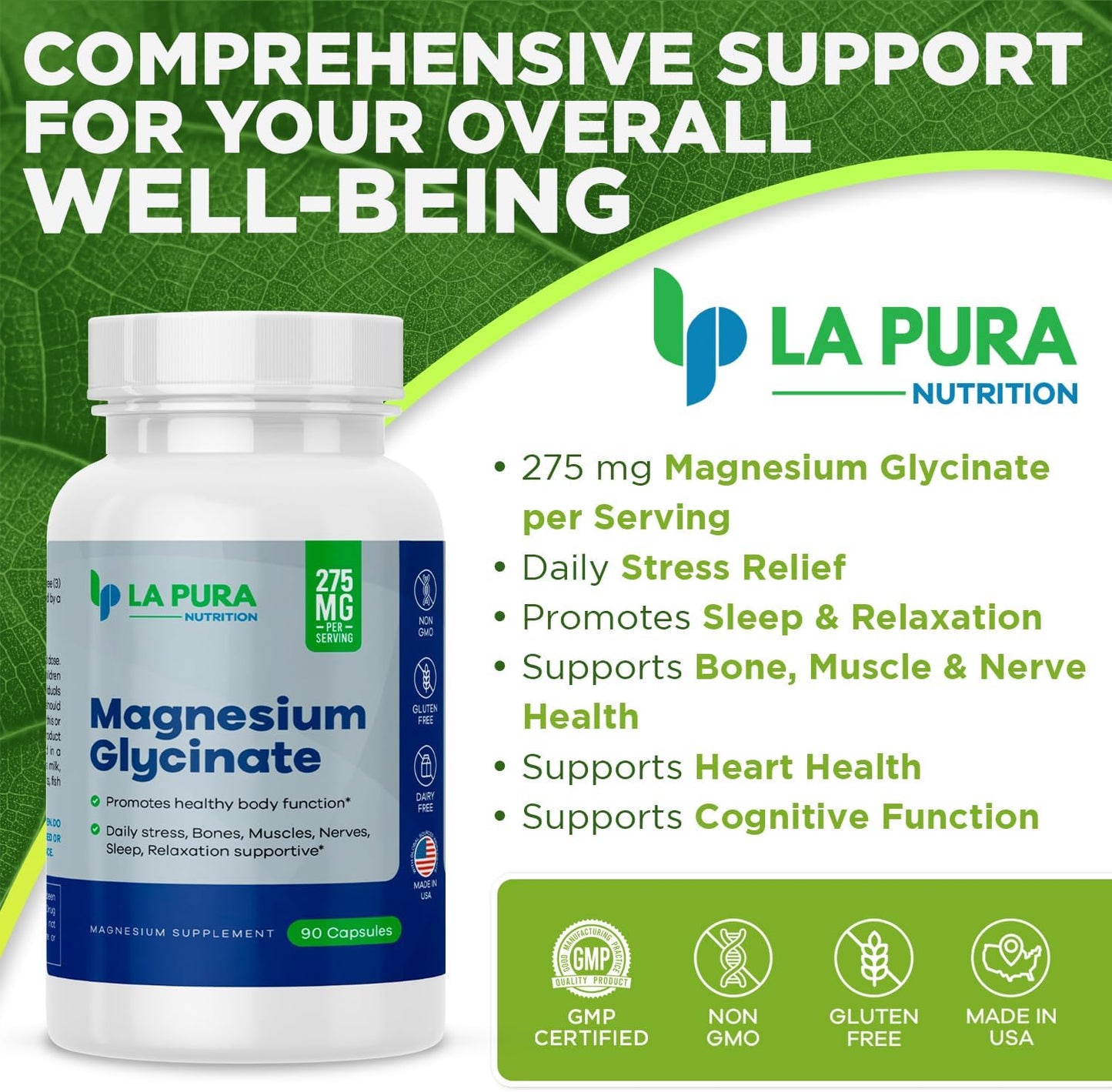lapura-magnesium-glycinate-275mg-capsules---stress-relief-sleep-aid---supports-bones-muscles-nerves-heart-brain---non-gmo-gluten-free---90ct-3
