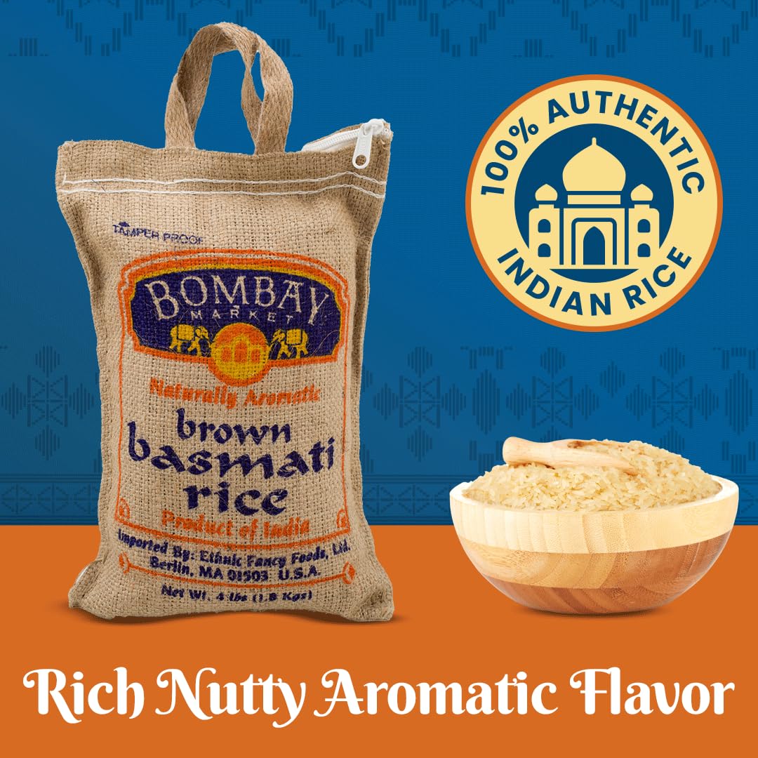 4lb-bombay-market-brown-basmati-rice---fragrant-long-grain-basmati-rice-with-nutty-flavor---aromatic-basmati-rice-for-cooking-2