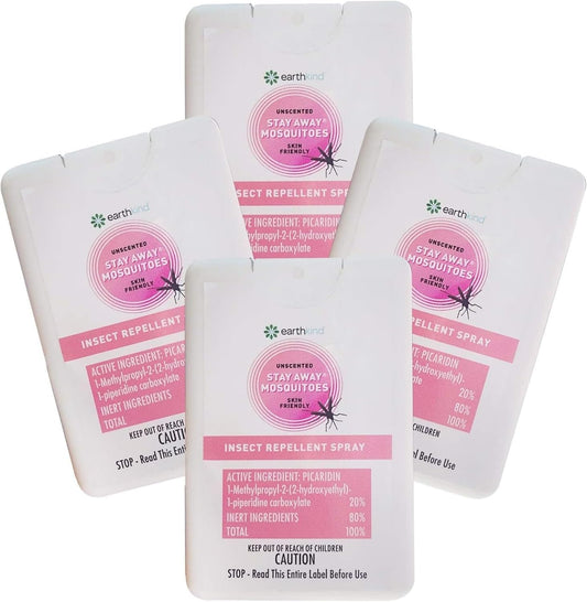 Stay Away Mosquitoes Insect Repellent Spray with Picaridin - Plant-Based Formula for 14-Hour Protection - Unscented & Safe for Kids - Travel Size 4-Pack - Espot.com.au