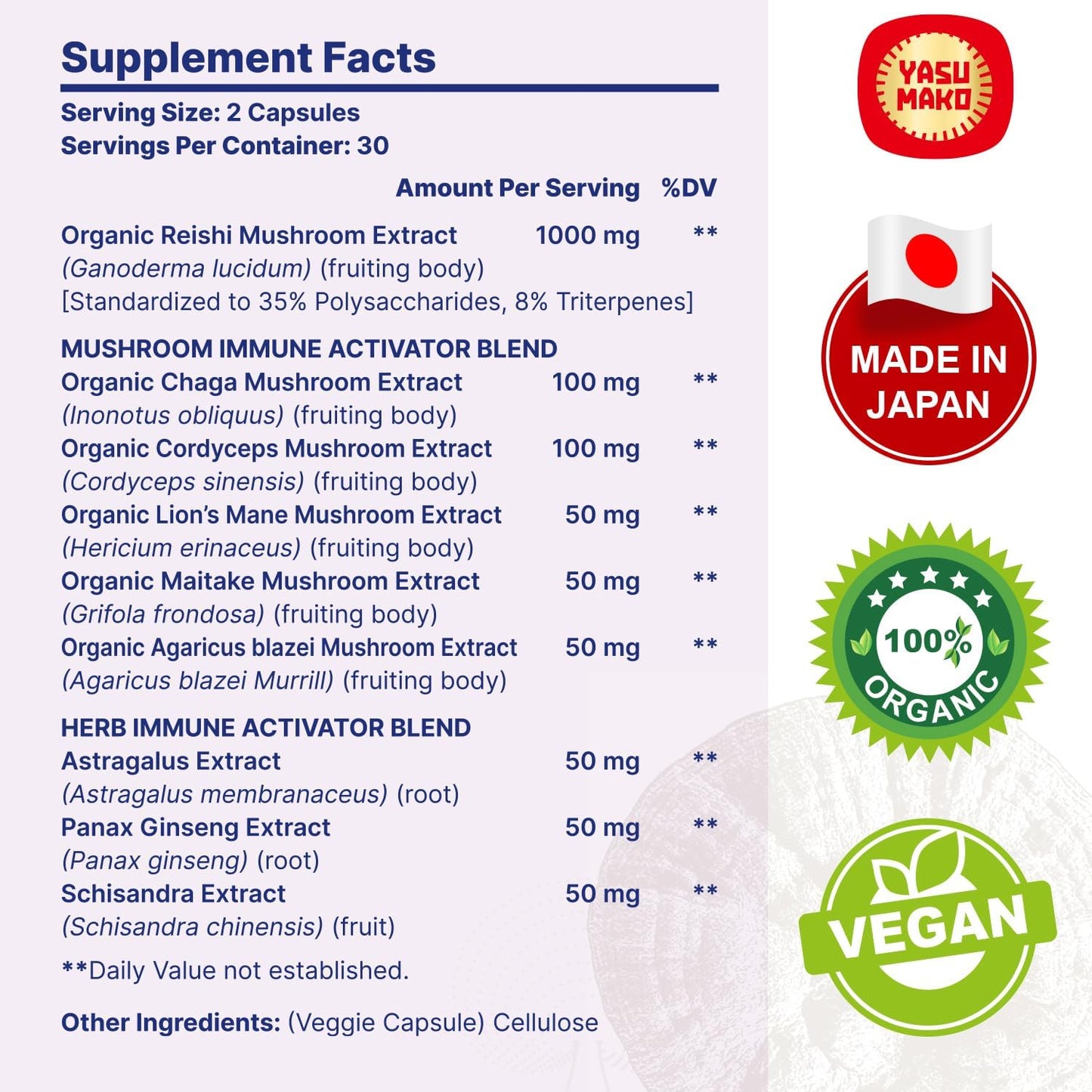 organic-japanese-reishi-mushroom-complex-supplement-1500mg---blend-of-reishi-chaga-cordyceps-lions-mane-maitake-agaricus-mushrooms-extract-3-herb-capsules-for-immune-support-brain-health-energy-boost---1-pack-2