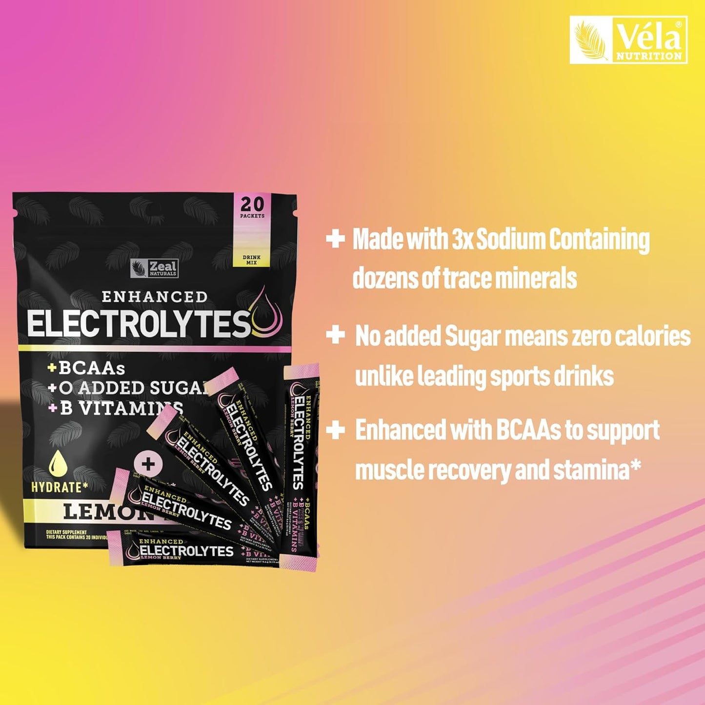 zeal-naturals-lemon-berry-electrolyte-powder-packets---20-packets-with-bcaas-b-vitamins-potassium-zinc-magnesium-for-hydration---sugar-free-keto-electrolyte-supplement-6