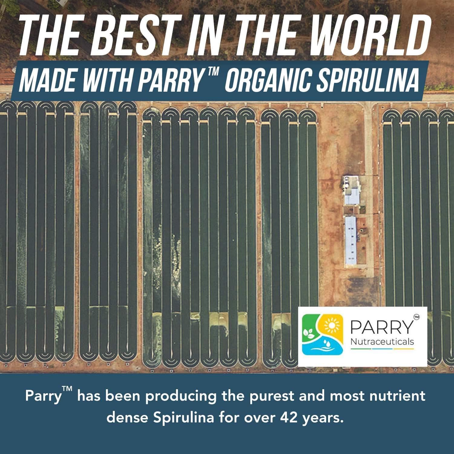 premium-parry-organic-spirulina-powder---highest-nutrient-density-non-irradiated-4-organic-certifications-vegan-farming-process---75-servings-8-oz-5