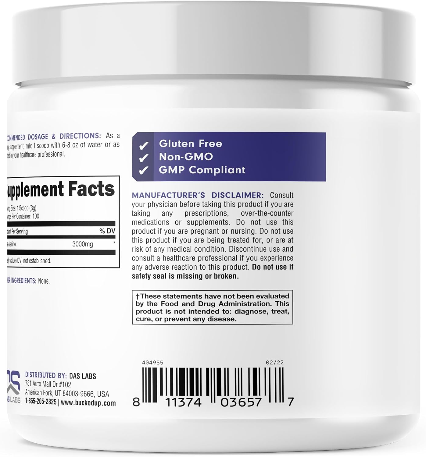 high-quality-bucked-up-beta-alanine-powder---300mg-non-gmo-gluten-free-unflavored---100-servings-4