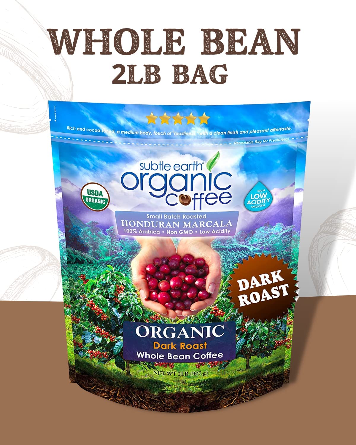 organic-dark-roast-whole-bean-coffee---low-acidity---non-gmo---100-arabica-beans---cafe-don-pablo-subtle-earth---2lb-bag-4