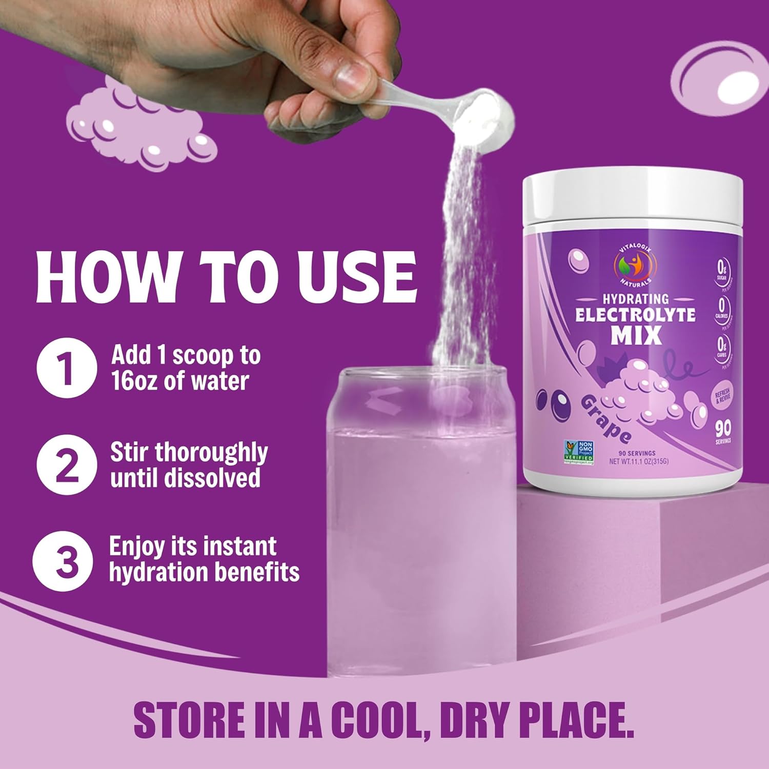 grape-hydration-powder---sugar-free-electrolytes-drink-mix-90-servings-zero-calories-carbs-or-artificial-ingredients-keto-vegan-friendly-electrolyte-powder-by-vitalogix-naturals-5