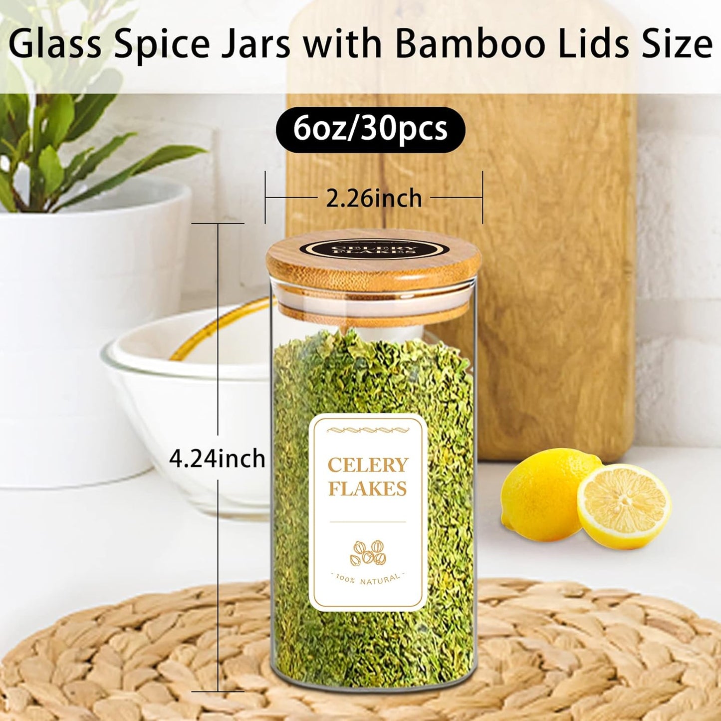 30pcs-6oz-glass-spice-jars-with-bamboo-lids-and-labels---stackable-airtight-containers-for-kitchen-seasoning-tea-herbs-coffee-sugar-2