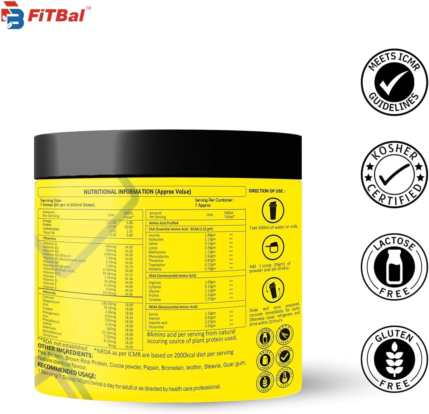 fitbal-vegan-plant-protein-powder---pea-brown-rice-protein-blend-250g-7-servings-27g-protein-per-serving-435g-glutamine-353g-bcaas-high-quality-plant-based-supplement-4