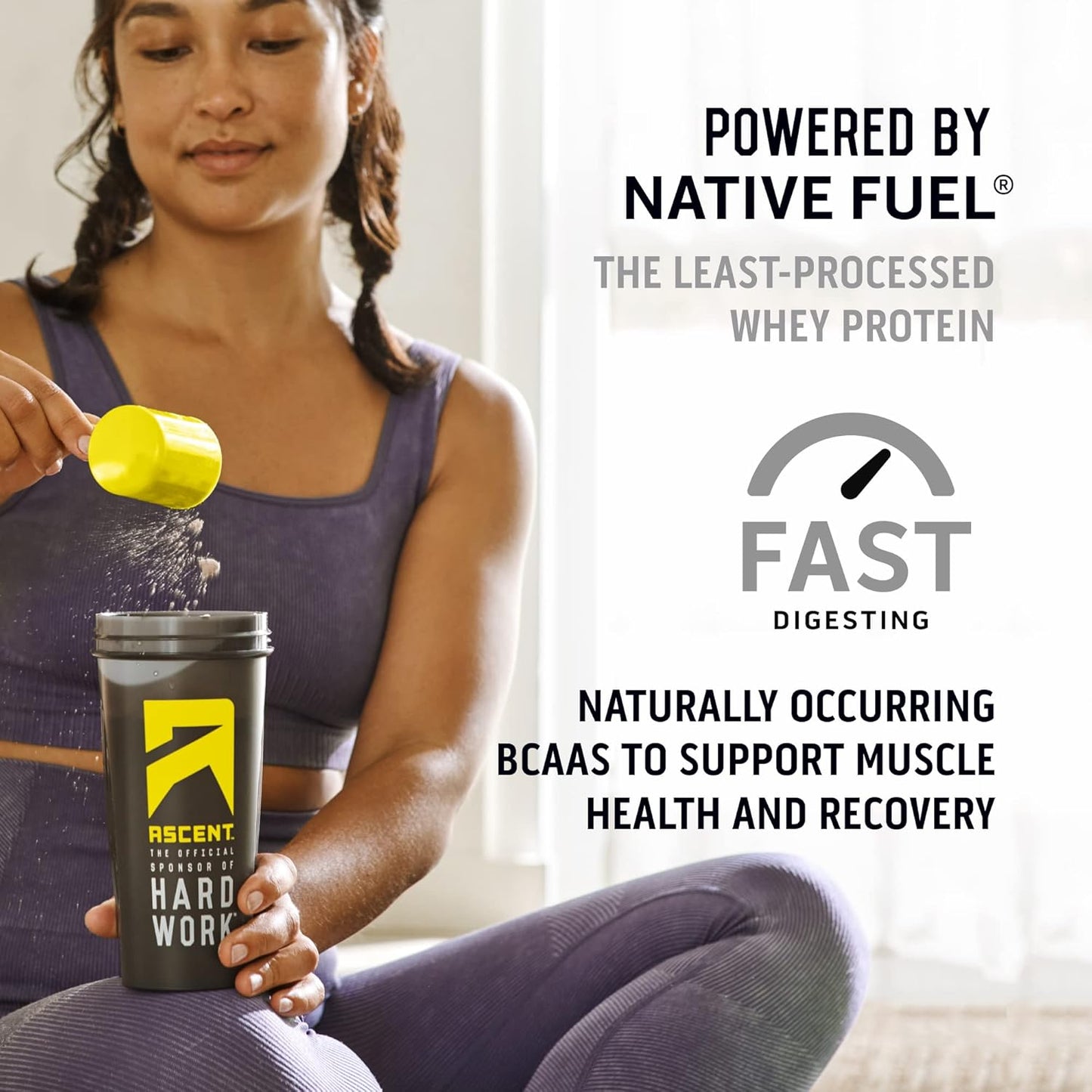 Vanilla Bean Whey Protein Powder - 100% Isolate, Zero Artificial Ingredients, Gluten & Soy Free, 5.5g BCAA, 2.6g Leucine - 2lb - Espot.com.au
