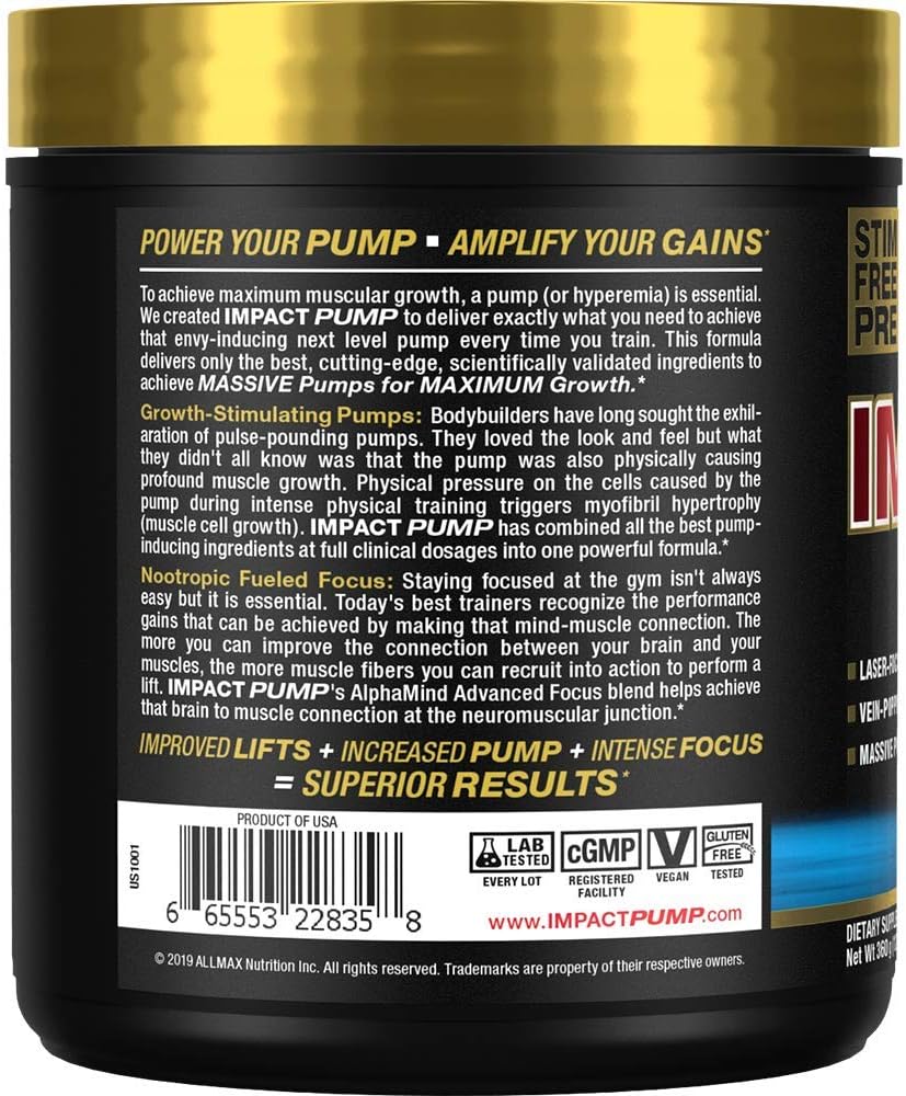 allmax-impact-pump-blue-raspberry-pre-workout-formula-360g---citrulline-malate-lions-mane---boost-pumps-mind-muscle-connection---stim-free---30-servings-2