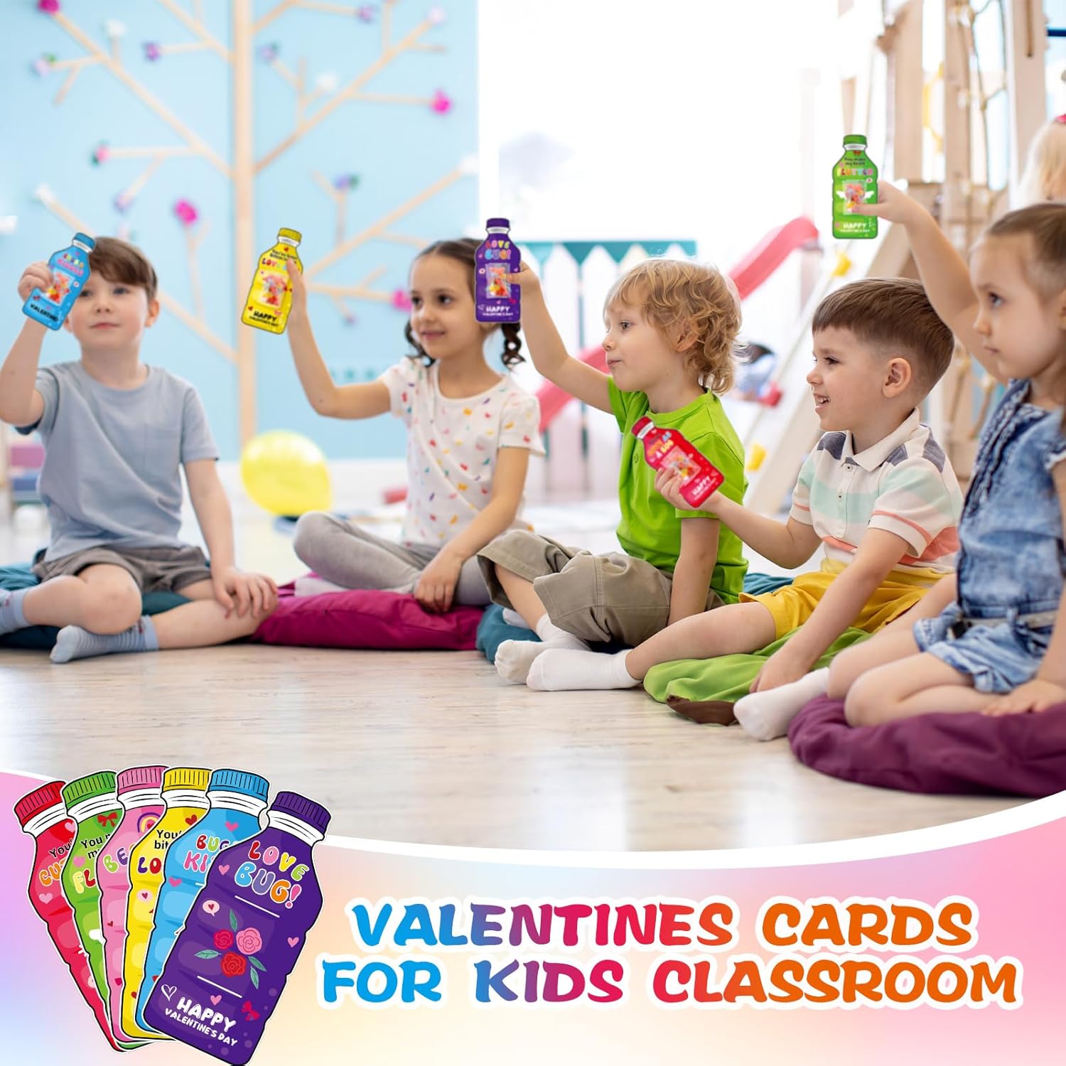 bulk-pack-of-60-kids-valentines-cards-with-drink-bottle-candy-jars---funny-diy-gifts-for-classroom-exchange-party-treats-5