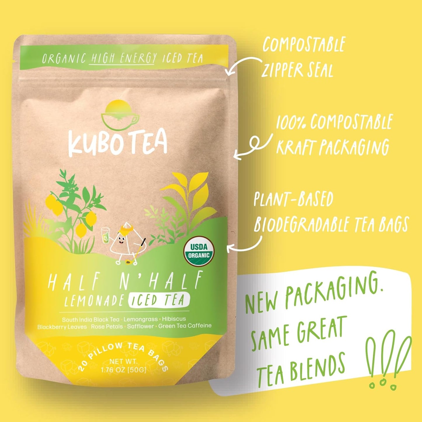 organic-high-energy-ice-tea---high-caffeine-blend-20-servings-pillow-tea-bags-kraft-packaging---healthy-coffee-substitute---kubo-tea-lemonade-6